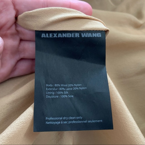 Alexander Wang Women’s Natural Nubby Wool Coat 0 - Picture 8 of 10